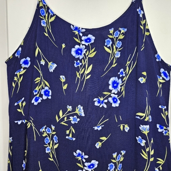 The Children's Place Girls Navy Blue Floral Sleeveless Back Zip Dress Size 16 - Picture 6 of 7